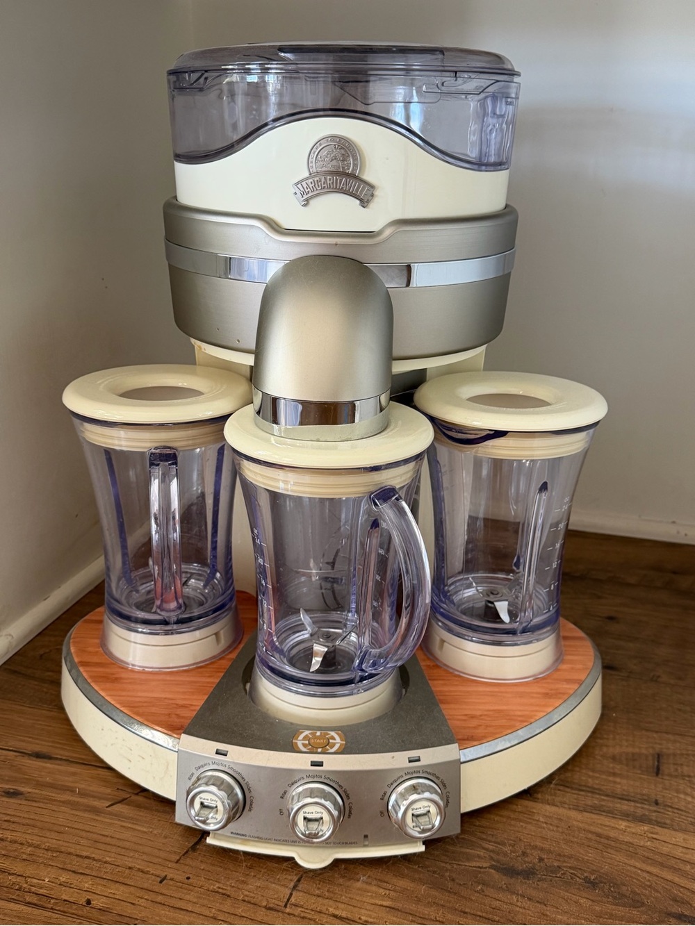 Margaritaville Ivory and Silver Multi-Station Blender System (3) 24 oz